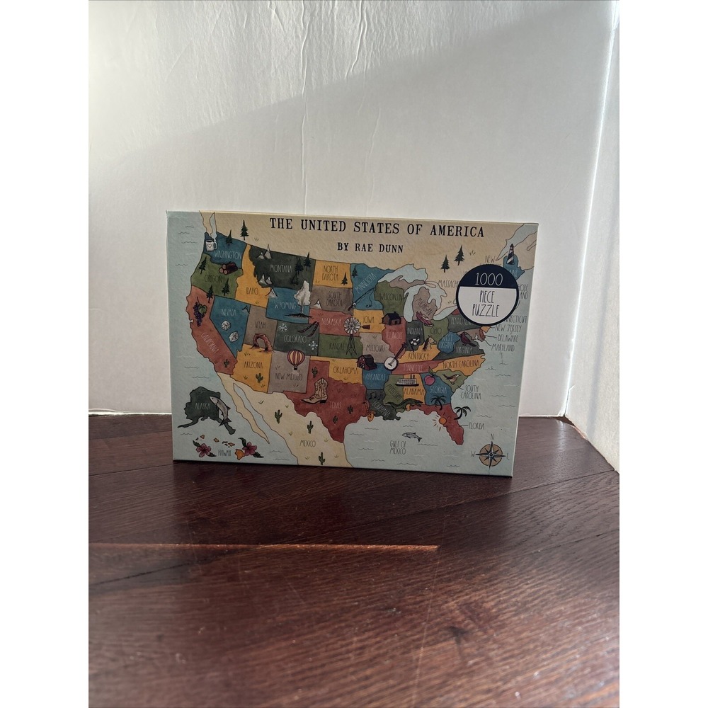 United‎ States of America USA 1000 Pieces Color Jigsaw Puzzle By Rae Dunn
